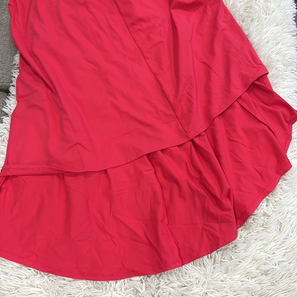 Susana Monaco strapless seamed high low dress watermelon - Picture 3 of 7